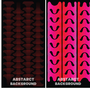 Abstract Vertical Ripple Pattern Collection with Dark Gradient Waves and Vibrant Pink Seamless Background Design