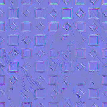 Swirled Geometric Square Pattern Normal Map