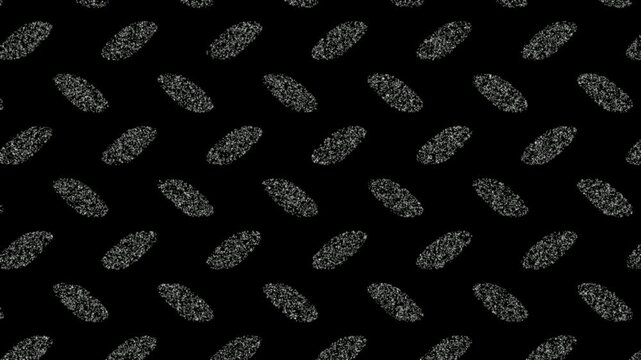 Abstract background with a repeating pattern of textured oval shapes on a black backdrop.