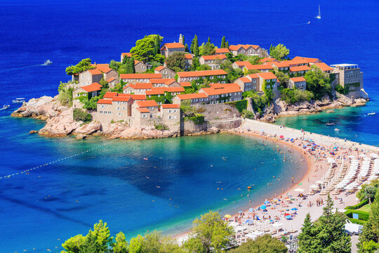 Sveti Stefan island in Budva, Montenegro