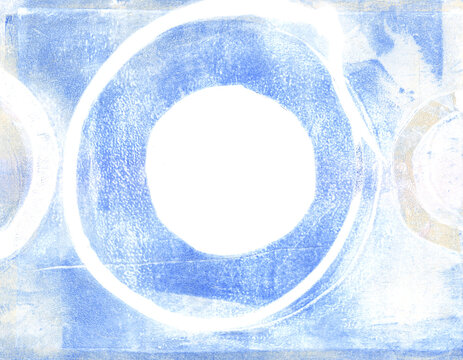 Kreis mit Textfreiraum, Monoprint