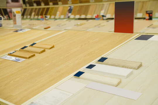 Tile Showroom Featuring a Wall of Sample Displays