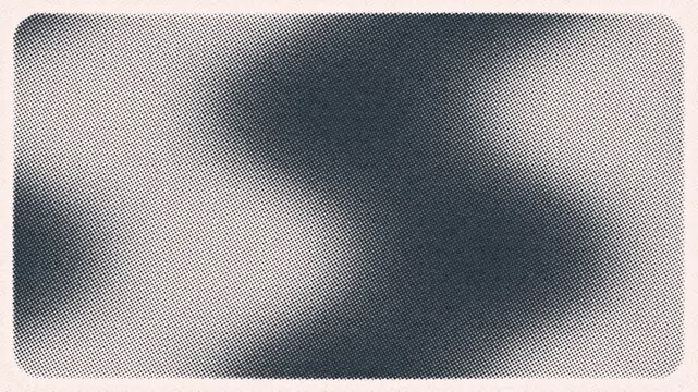 Vintage halftone dot pattern gradient background with rounded rectangle border on textured paper effect