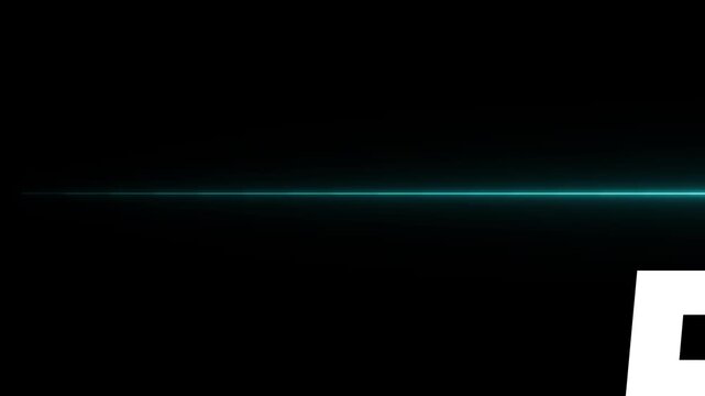 Abstract digital numbers 1-5 sequence with neon blue light lines on black background