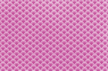 Pink Mermaid Scale Seamless Pattern Transparent PNG, Fish Scale Background Texture, Japanese Seigaiha Inspired Decorative Design © Hasanatun