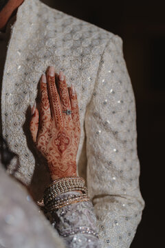 Elegant bridal mehendi details