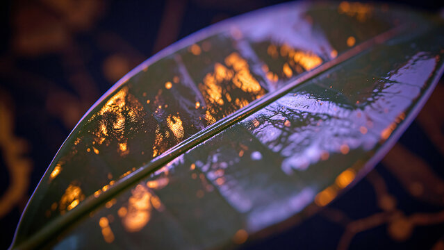 Mossy Sandstone Glistening with Water Pearls Golden Hour Glow Nature