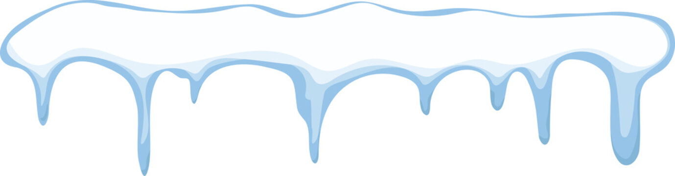 Winter Icicle Snow Border Illustration