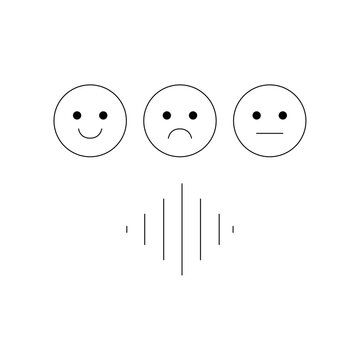 AI Emotion Analysis Icon, Voice Sentiment Analysis, Speech Emotion Recognition｜AI感情分析アイコン 音声感情分析 音声感情認識