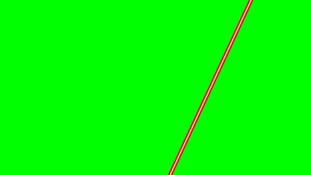 A vibrant green background with a thin, diagonal red and yellow line.