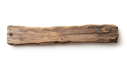 Fototapeta premium Rustic wooden plank, isolated on white background. Possible use design element