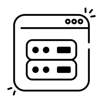 An icon design of online server
