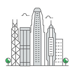 Obraz premium Hong Kong Skyline