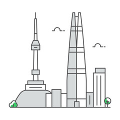 Obraz premium Seoul Skyline