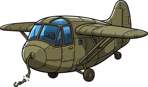 Small olive green military transport plane, pixel art illustration with detailed fuselage and wings, cartoon style aircraft