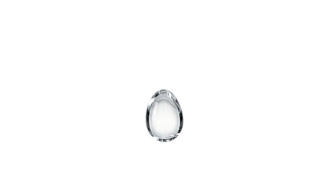 Clear glass water droplet with reflections isolated on transparent background for liquid.