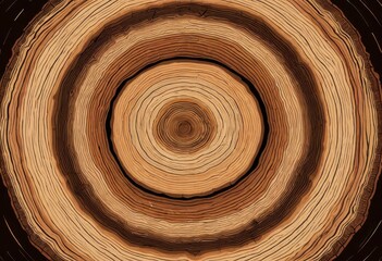 Fototapeta premium Detailed and beautiful tree annual rings texture expanding concentrically