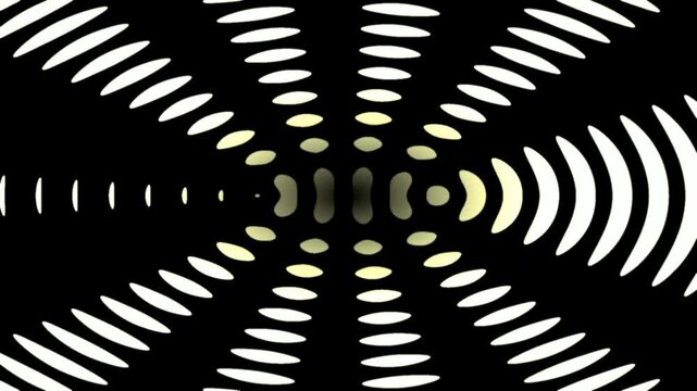 Abstract radiating pattern with concentric circles and glowing center.