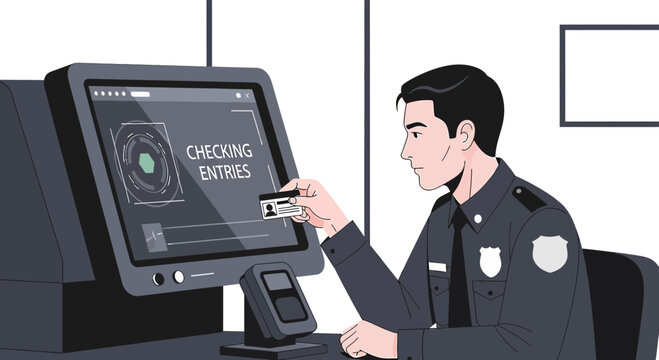 Security Guard Using Access Control System at Checkpoint