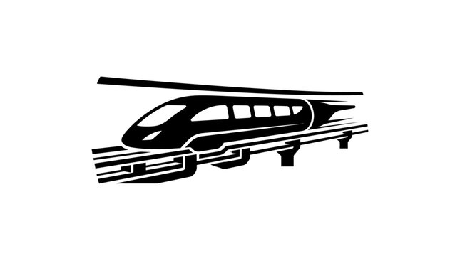 vector illustration of a bulet train