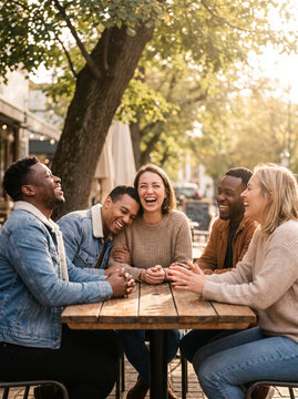 friends laughing,friends,laughter,happiness,joy,friendship,together,smile,communication,daily life,memory,fun,lifestyle,cheerful,happy people,group,companionship,bond,social interaction,positive,vacat