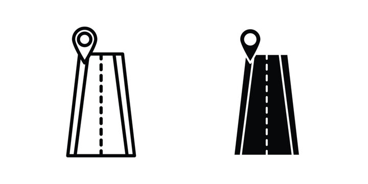 Navigation road trip icon