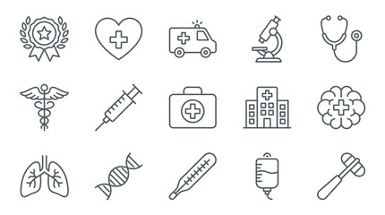 Fototapeta premium Medical icons and symbols 6.