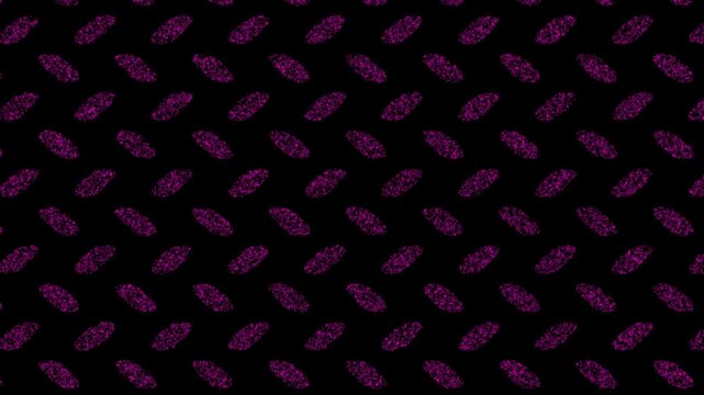 Abstract background with repeating pattern of purple textured oval shapes on a black background.