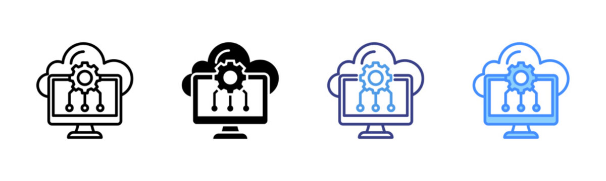 Api Icon Set Multiple Style Collection