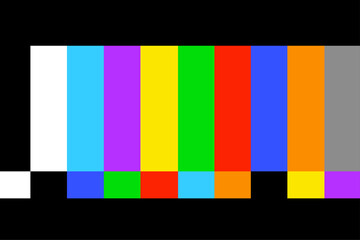 TV color bars test pattern screen © sakuma
