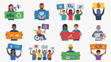 Fototapeta premium Diverse group celebrating diversity and unity.