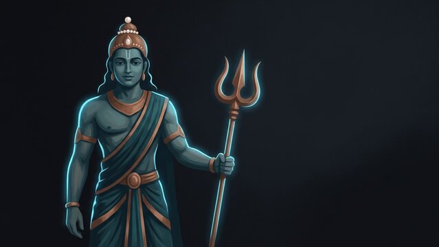 Lord Varun Modern Devotional &ndash; Contemporary Illustration