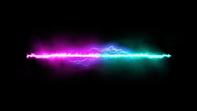Electricity strikes with colorful lightning bolts