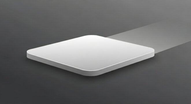 White isometric square platform.