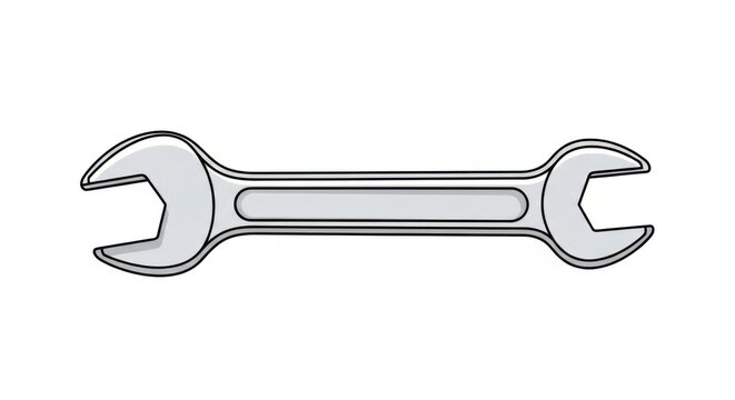 Double open ended spanner tool graphic.