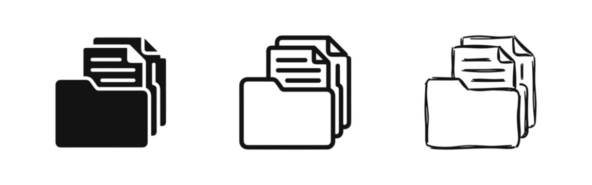 File folder icon set