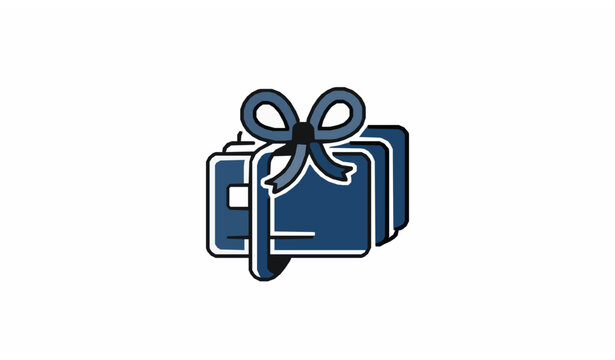 Gift Certificate Card Stack with Ribbon Minimal Vector Illustration