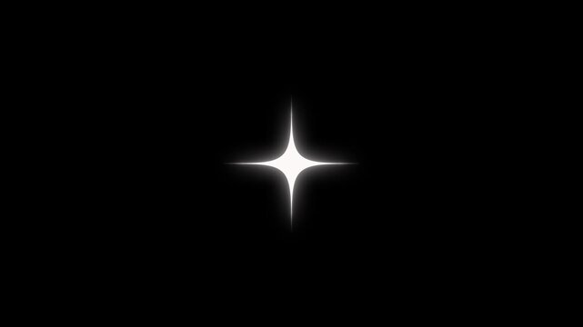 Enchanted Holiday Light Effects: 4K Sparkling Twinkle Stars, Smooth Loop Flat Vector Doodles, and Radiant Magic Rays. Ultimate Shimmer Particle Motion Graphic Overlays on Black Background Video