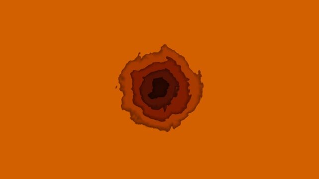 Abstract Seamless Pattern with Bullet Hole Effects on Vibrant Orange Background