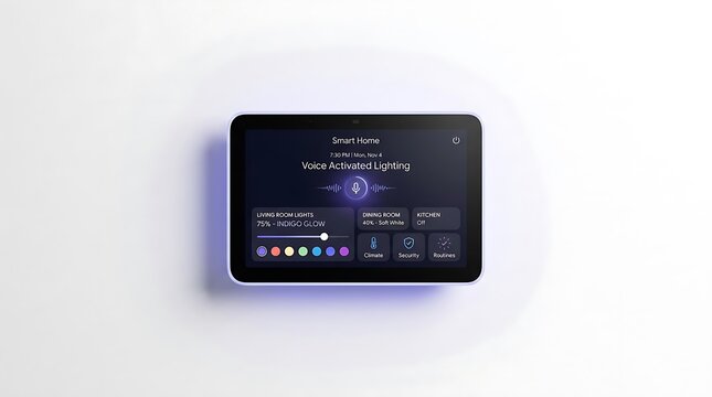 Modern Smart Display on White Surface.