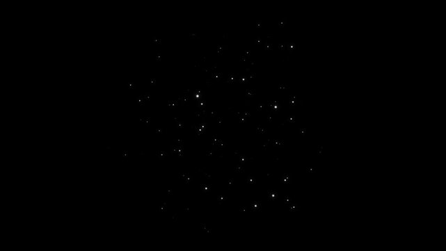 Cartoon 2D doodle stars, Sparkling star twinkle glitter, fairy dust wand glitter star trail transition, magic line dust, shimmering starlight trail shining twinkle effect on a black screen background