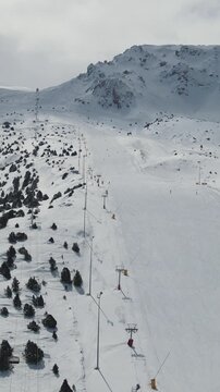 Snow-covered Ski Center