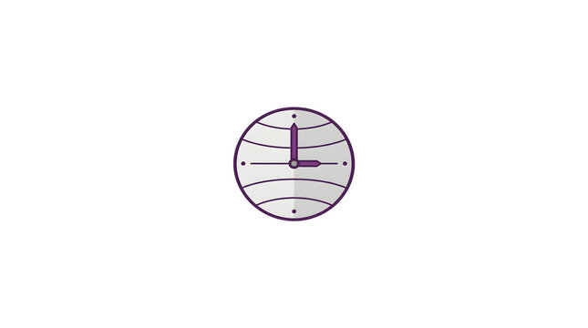 Globe World Clock with Time Zone Grid Lines - International Time Zones and Global Meeting Schedule Icon