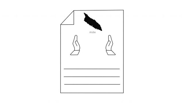 Simple Line Drawing of a Document with a Torn Corner and Text Lines.