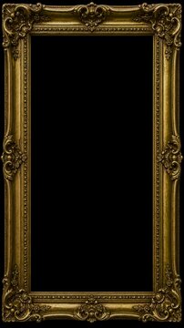 Picture Frame Animated Frame Overlay - Vertical 4K Seamless Loop for Video