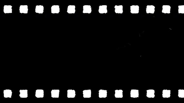 Real film scan strip borders in a square empty frames pattern suitable for photography backgrounds and vintage designs.