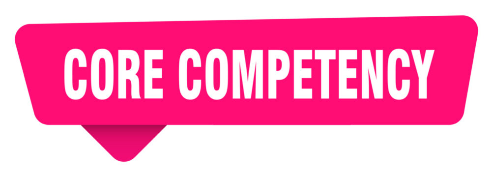 core competency magenta sticker isolated on transpatent background. core competency sign