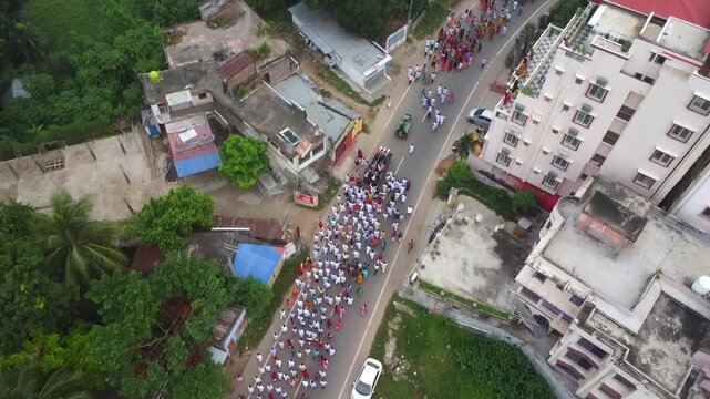 Untitled ProjectFilmed by a drone, pilgrims make a circumambulation around the holy site