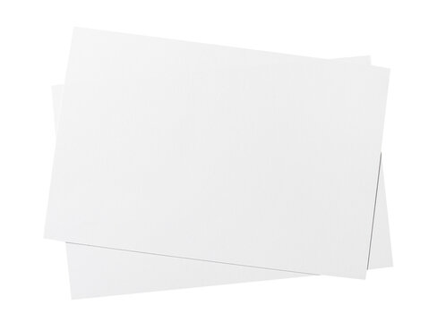 Clean layered paper sheets for poster, flyer, or print design, isolated on transparent cutout background