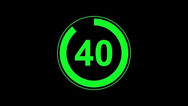 Circle countdown timer 45 seconds animation. 45 Seconds countdown timer, Countdown timer, circle countdown from 45 to 0 seconds animation for special deal Promotions. 4k videos